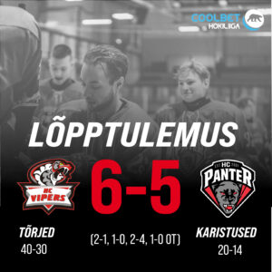 Põhiturniiri viimasel kohtumisel alistas HC Vipers bullitidega HC Pantrit, lõppseisuks jäi 6-5