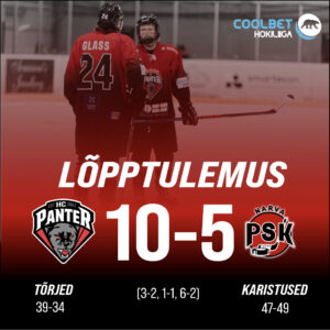 HC Panter vs Narva PSK mäng lõppes seisuga 10-5